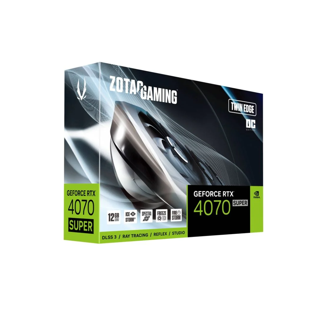 GPU RTX 4070 SUPER 12GB OC ZOTAC GAMING TRINITY BLACK